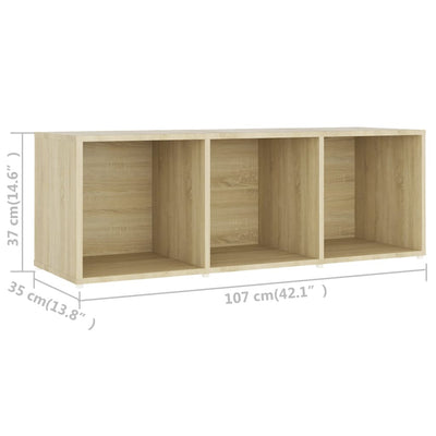 TV Cabinet Sonoma Oak 107x35x37 cm Engineered Wood