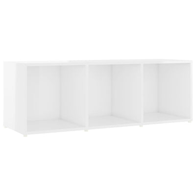 TV Cabinet High Gloss White 107x35x37 cm Engineered Wood