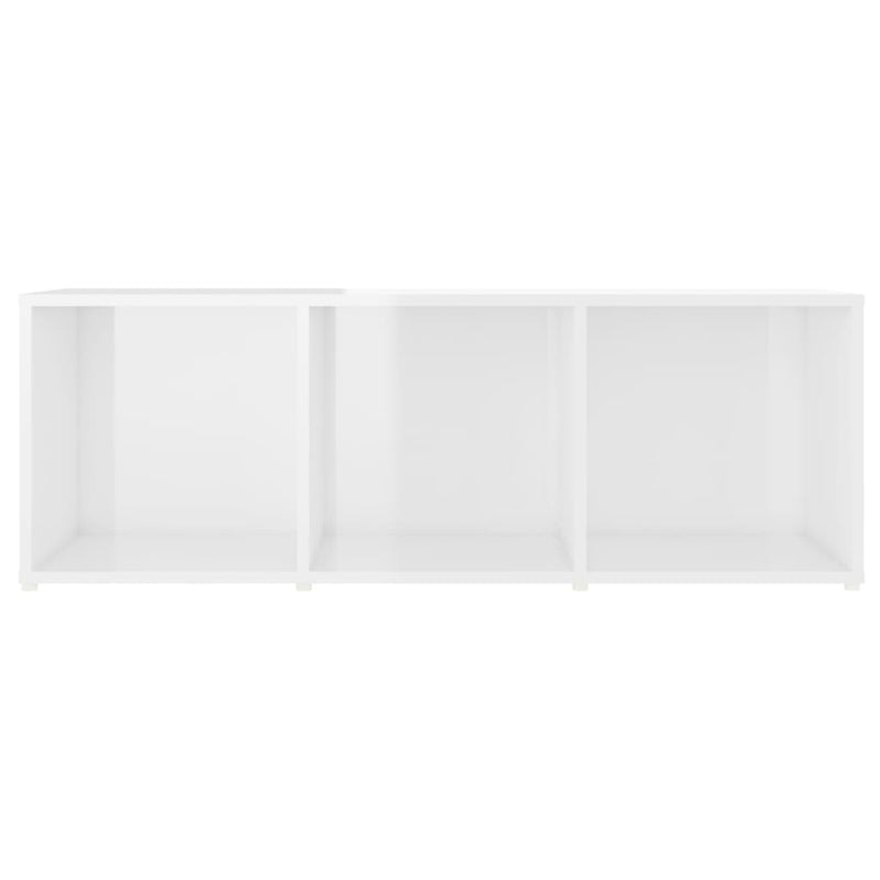 TV Cabinet High Gloss White 107x35x37 cm Engineered Wood