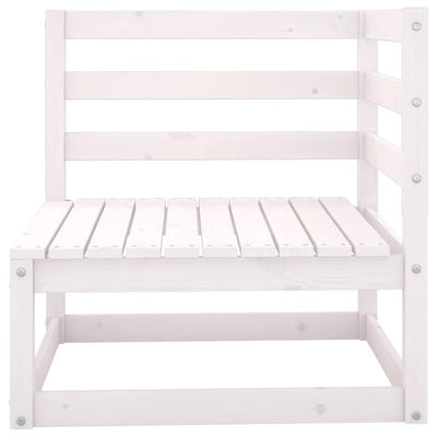 Garden Corner Sofa White Solid Pinewood