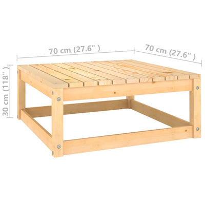 2 Piece Garden Lounge Set Solid Pinewood