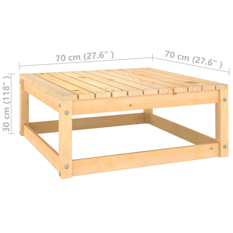 2 Piece Garden Lounge Set Solid Pinewood