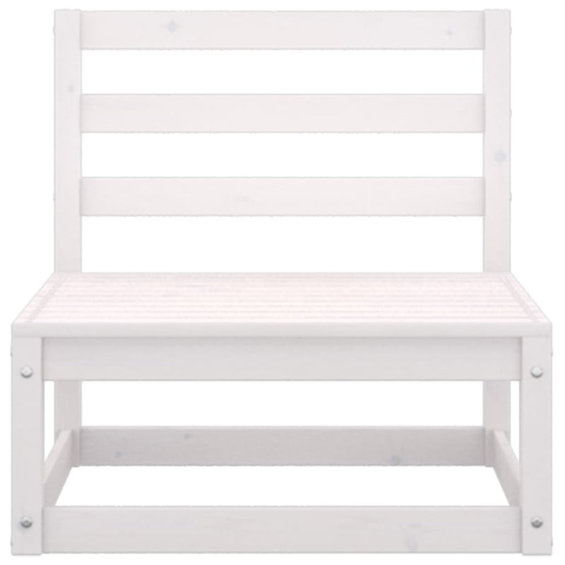 3 Piece Garden Lounge Set White Solid Pinewood