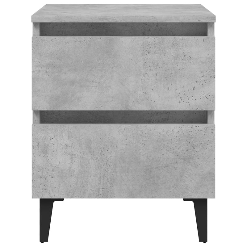 Bed Cabinet Concrete Grey 40x35x50 cm Engineered Wood