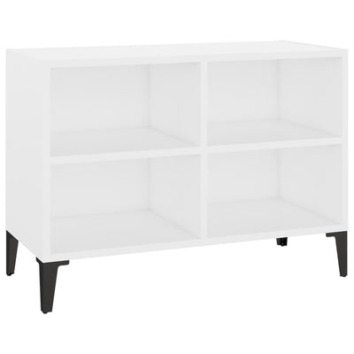 TV Cabinet with Metal Legs White 69.5x30x50 cm