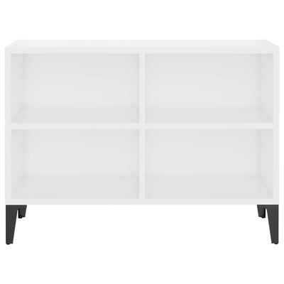 TV Cabinet with Metal Legs White 69.5x30x50 cm