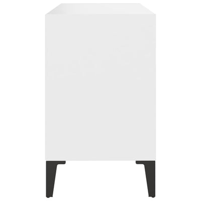 TV Cabinet with Metal Legs White 69.5x30x50 cm