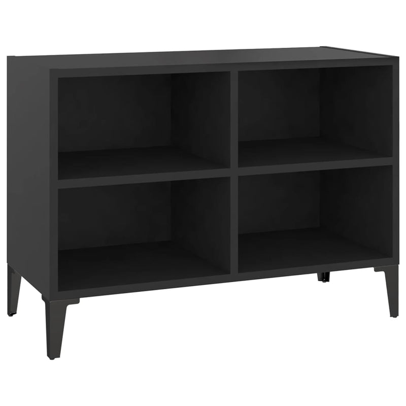 TV Cabinet with Metal Legs Black 69.5x30x50 cm