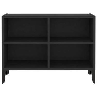 TV Cabinet with Metal Legs Black 69.5x30x50 cm