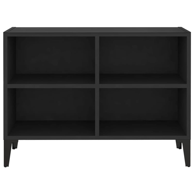 TV Cabinet with Metal Legs Black 69.5x30x50 cm