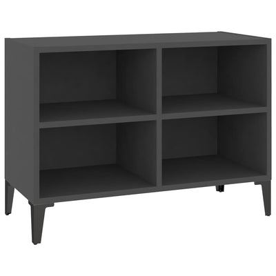 TV Cabinet with Metal Legs Grey 69.5x30x50 cm