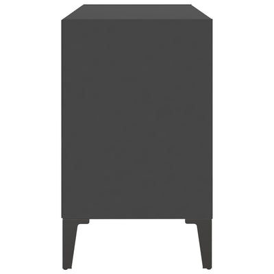 TV Cabinet with Metal Legs Grey 69.5x30x50 cm