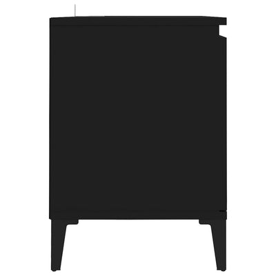 TV Cabinet with Metal Legs Black 103.5x35x50 cm