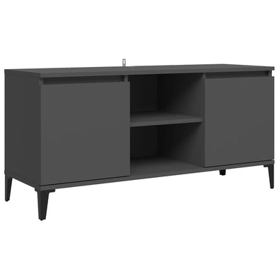 TV Cabinet with Metal Legs Grey 103.5x35x50 cm