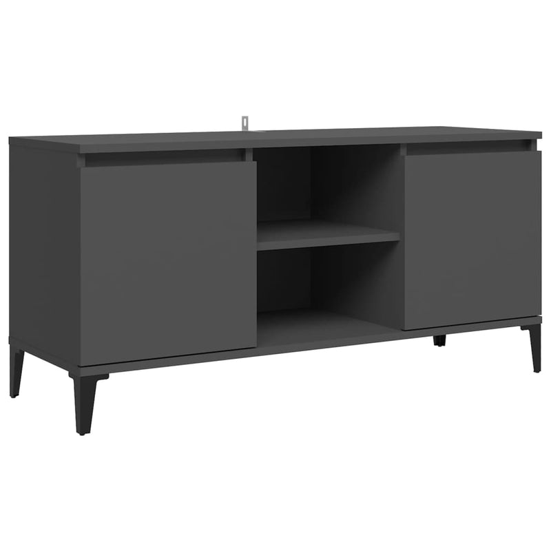 TV Cabinet with Metal Legs Grey 103.5x35x50 cm