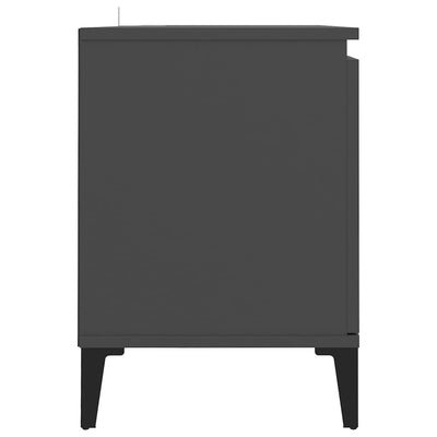 TV Cabinet with Metal Legs Grey 103.5x35x50 cm