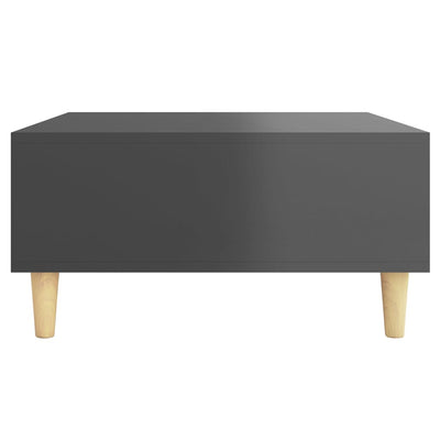 Coffee Table High Gloss Grey 60x60x30 cm Engineered Wood