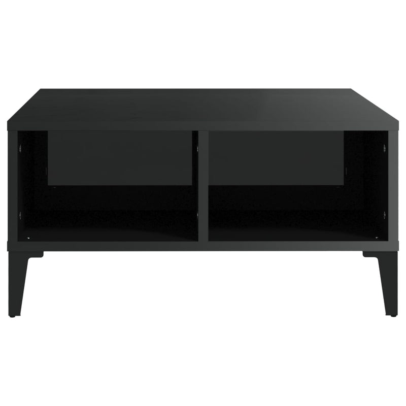 Coffee Table High Gloss Black 60x60x30 cm Engineered Wood