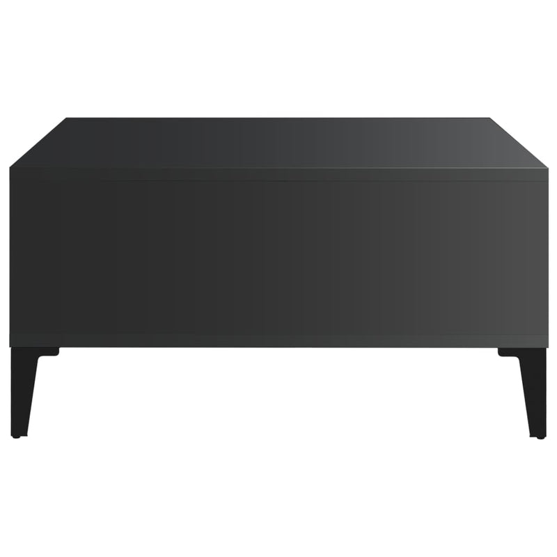 Coffee Table High Gloss Black 60x60x30 cm Engineered Wood