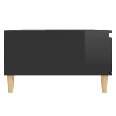 Coffee Table High Gloss Black 90x60x35 cm Engineered Wood