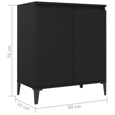 Sideboard Black 60x35x70 cm Engineered Wood