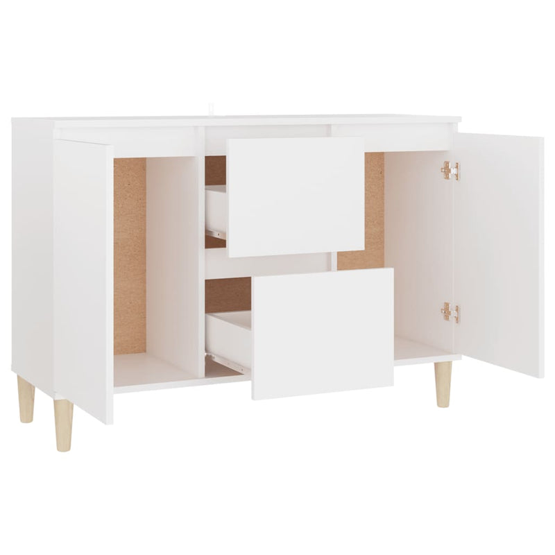 Sideboard White 101x35x70 cm Engineered Wood