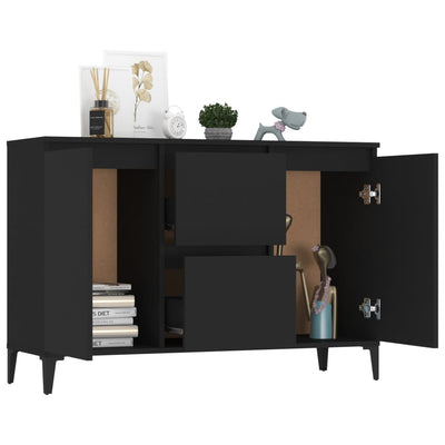 Sideboard Black 104x35x70 cm Engineered Wood