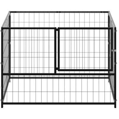 Dog Kennel Black 100x100x70 cm Steel