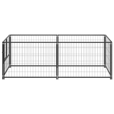 Dog Kennel Black 200x100x70 cm Steel