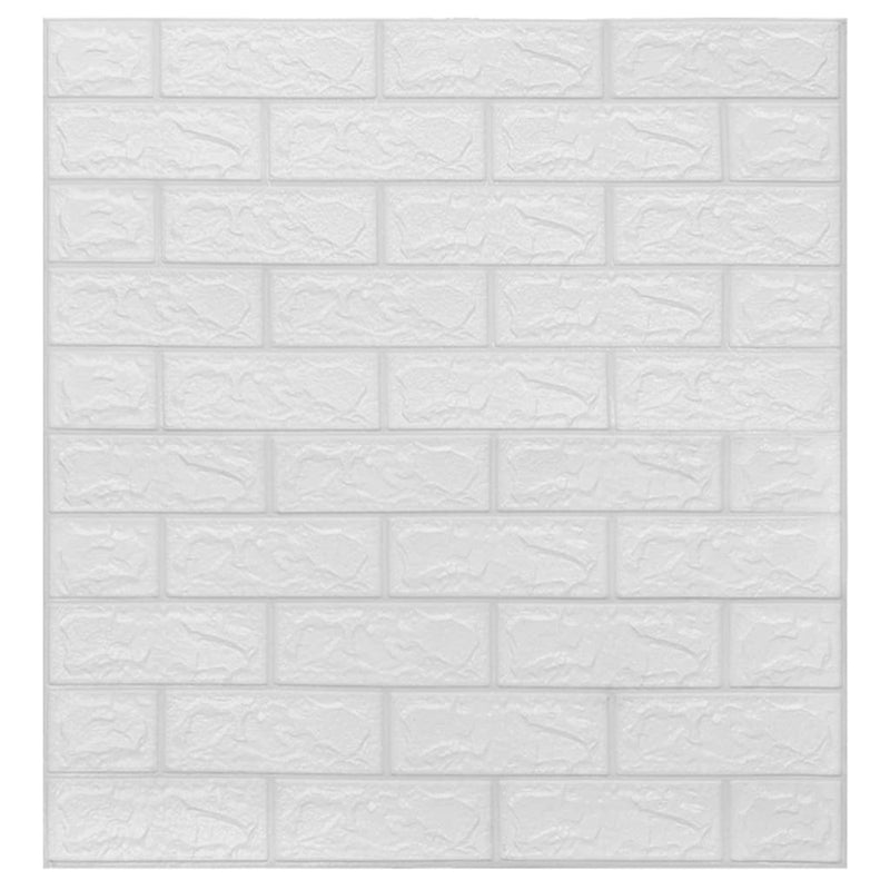 3D Wallpaper Bricks Self-adhesive 10 pcs White