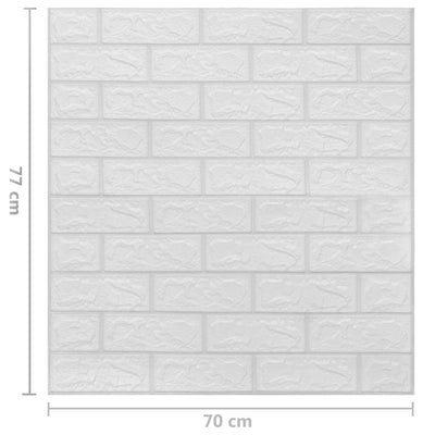 3D Wallpaper Bricks Self-adhesive 10 pcs White