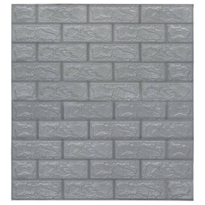 3D Wallpaper Bricks Self-adhesive 10 pcs Anthracite