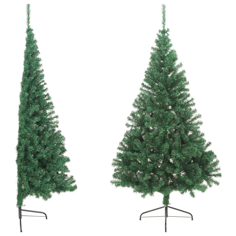 Artificial Half Christmas Tree with Stand Green 240 cm PVC