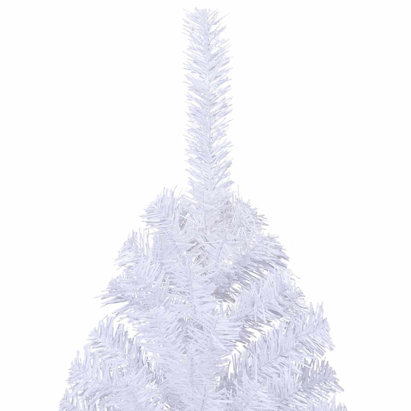 Artificial Half Christmas Tree with Stand White 180 cm PVC