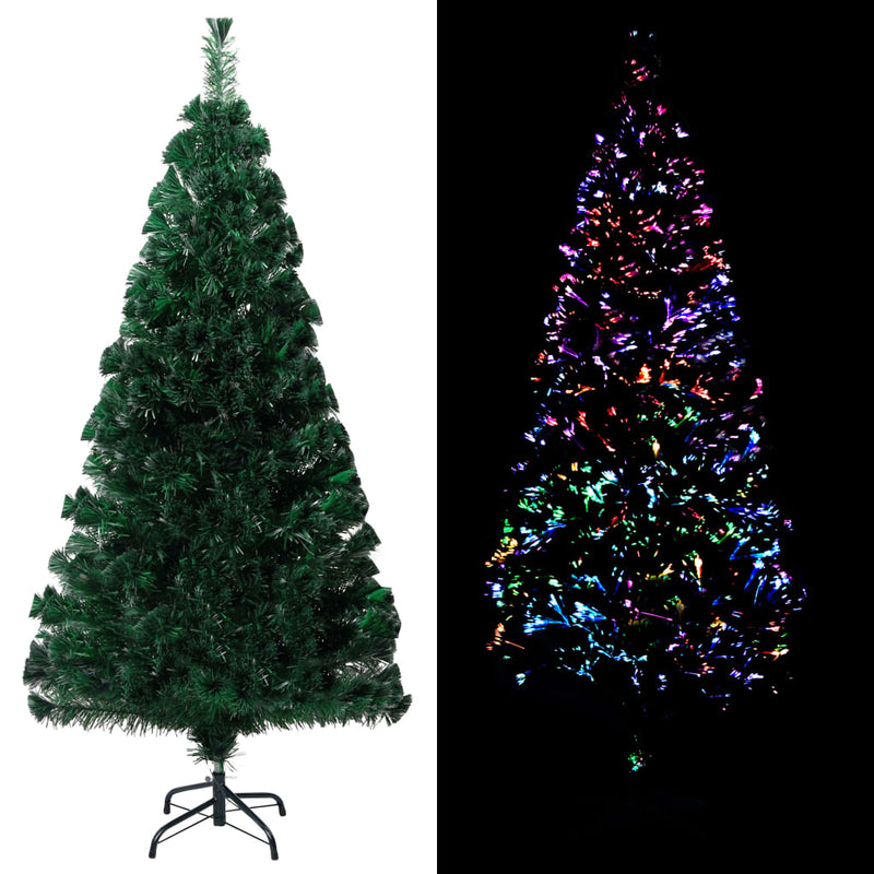 Artificial Christmas Tree with Stand Green 150 cm Fibre Optic