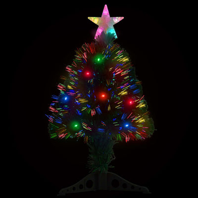 Pre-lit Christmas Tree with Stand 64 cm Fibre Optic