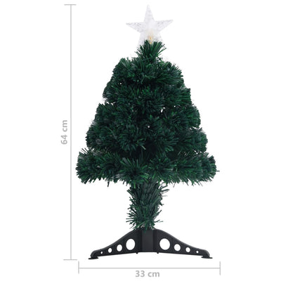 Pre-lit Christmas Tree with Stand 64 cm Fibre Optic