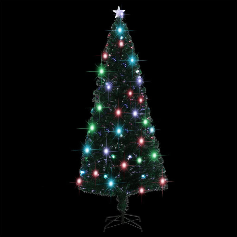 Artificial Pre-lit Christmas Tree with Stand 210 cm Fibre Optic