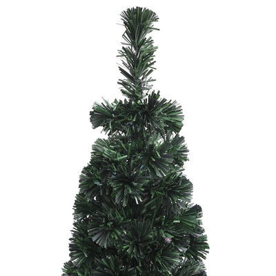 Artificial Slim Christmas Tree with Stand 240 cm Fibre Optic