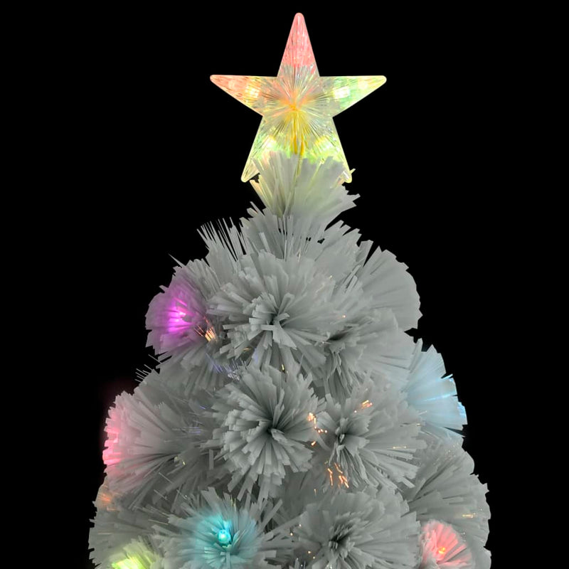 Artificial Pre-lit Christmas Tree White 120 cm Fibre Optic