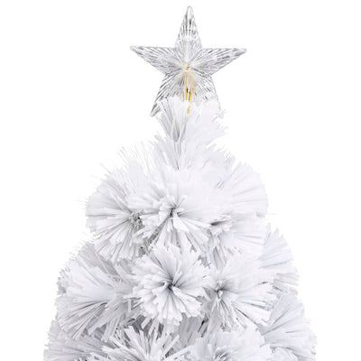 Artificial Pre-lit Christmas Tree White 120 cm Fibre Optic