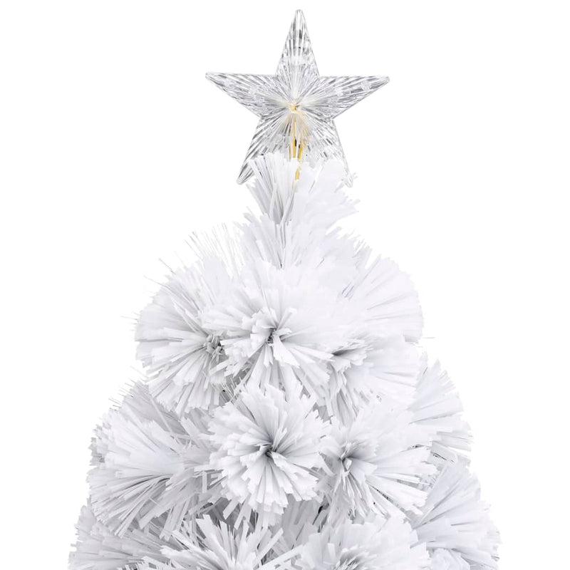 Artificial Pre-lit Christmas Tree White 120 cm Fibre Optic