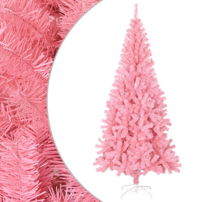 Artificial Christmas Tree with Stand Pink 240 cm PVC
