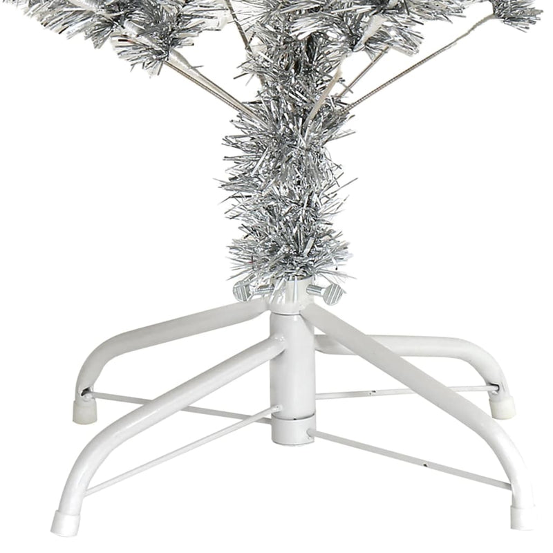 Artificial Christmas Tree with Stand Silver 120 cm PET