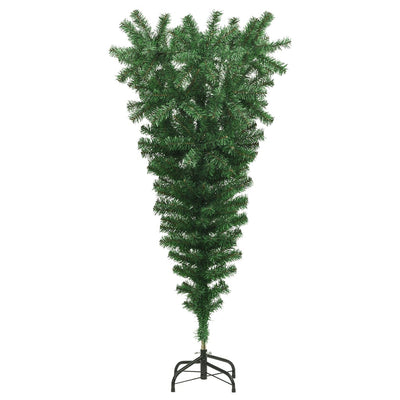 Upside-down Artificial Christmas Tree with Stand Green 150 cm