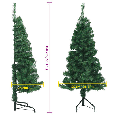 Corner Artificial Christmas Tree Green 150 cm PVC