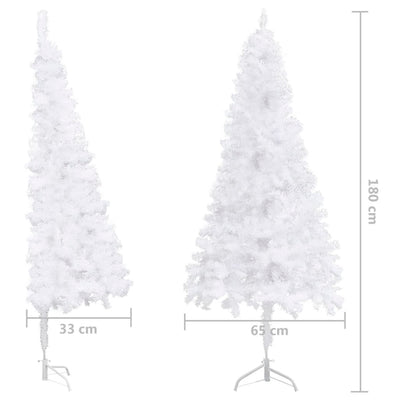 Corner Artificial Christmas Tree White 180 cm PVC