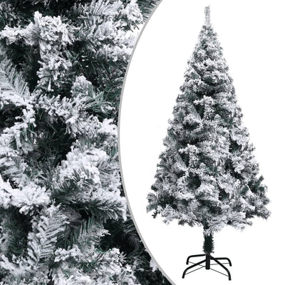 Artificial Christmas Tree with Flocked Snow Green 120 cm PVC