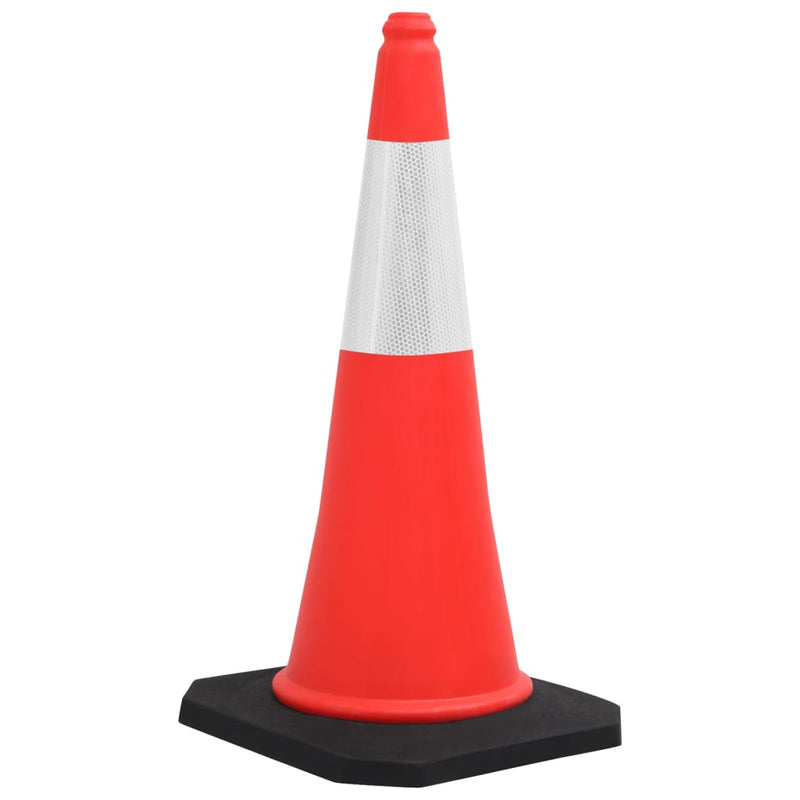 Reflective Traffic Cones with Heavy Bases 10 pcs 75 cm