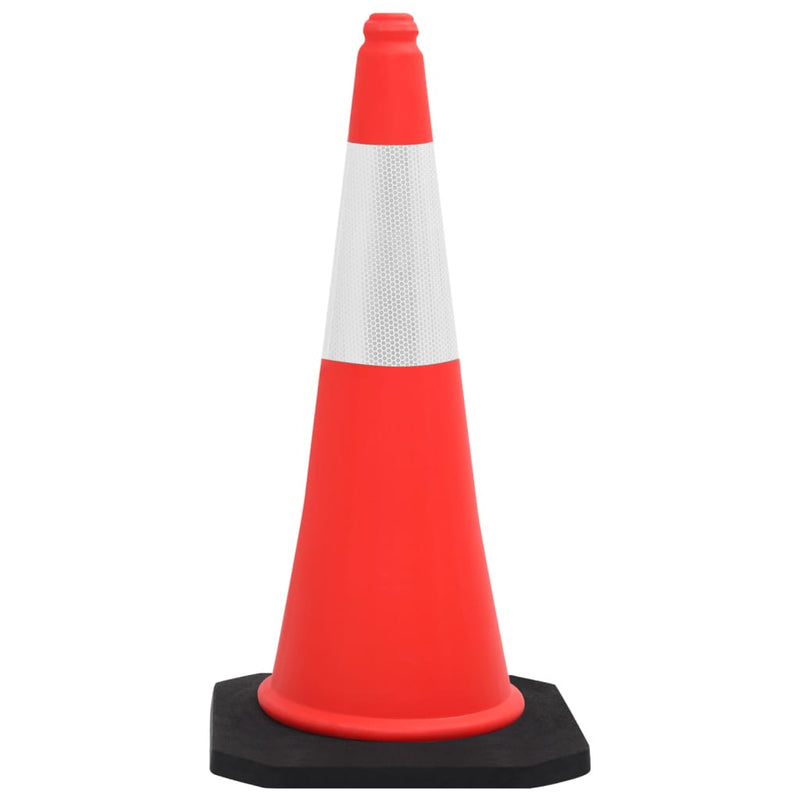 Reflective Traffic Cones with Heavy Bases 10 pcs 75 cm